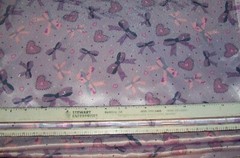 Lavender Satin Bows and Hearts 60″ Wide 3 yards #8