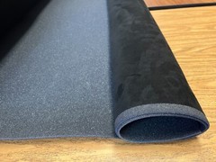 Foam backed faux suede headliner repair fabric-Black- BY THE YARD