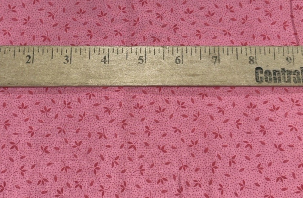 2 Yards x 44” Unmarked Cotton Fabric Material Bubblegum Pink On Pink