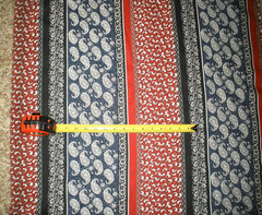 #364 Vintage Mark Fabrics 1993 Red Blue White Black Colorblock 1.5 yds by 60″