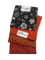 Lot 4 Joann Fabrics FQ Fat Quarters Fabric Red Floral Paisley