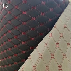 100x158cm Faux Leather Quilted PVC Fabric Car Interior Upholstery Mat