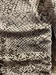 Snake Print Chiffon Fabric Gray Black 100% Polyester 57/58″ Wide 5.5 Yards