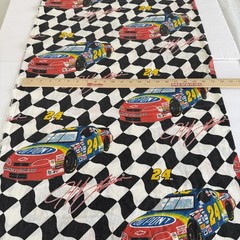 Vtg Nascar Jeff Gordon Quilt Cotton Fabric Monte Carlo Racing Dupont 69 x 45″
