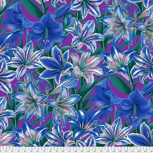 Amaryllis, Blue – Kaffe Fassett Quilt Fabric 100% Cotton One Yard Cut