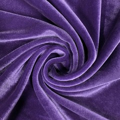 Princess VIOLET Polyester Spandex Stretch Velvet Fabric by the Yard