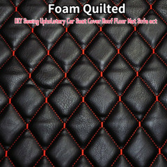 63” Quilted Faux Leather Foam Fabric Waterproof Car Upholstery Sewing Material
