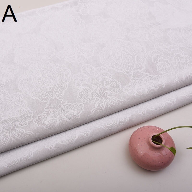 1M Velvet Fabric Embossed Floral Soft Velour Material Home Upholstery Backdrop