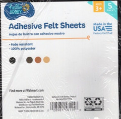 Hello Hobby 9″x12″ Adhesive Backed Felt Sheets Neutral Colors 5 Pcs