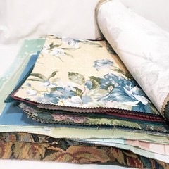 5 Pounds Lot of Fabric Small Scraps Samples Mixed pieces sizes colors textures