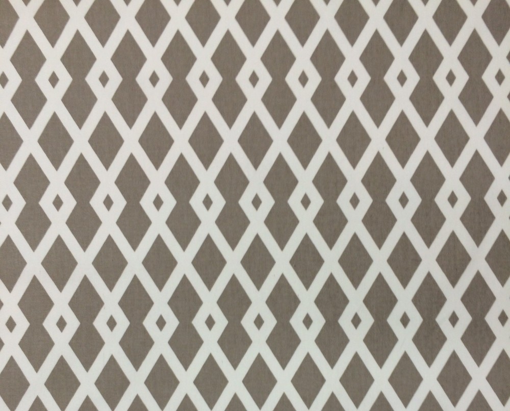 BALLARD DESIGNS VANETO TAUPE LATTICE UPHOLSTERY CURTAIN FABRIC 1.8 YARDS 55″ W