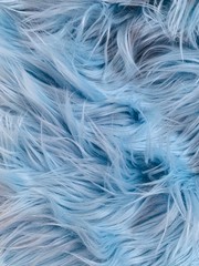 Eden LIGHT BLUE Shaggy Long Pile Soft Faux Fur Fabric by the Yard