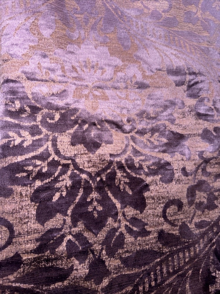 PLUM PURPLE Solid Chenille Velvet Upholstery Drapery Fabric 3.5 YDS 57” Wide