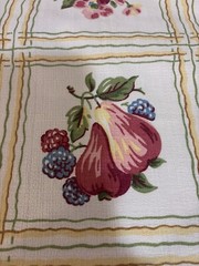 VTG Bloomcraft Fabric Fruit And Flowers 6.5 Yards Heavy Textured Fabric