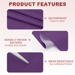 63×39.4in Faux Leather Sheets, Faux Leather Fabric Vinyl PVC, Light Purple