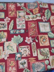 Lot of 12, Fabric, floral, animal print, leaves, veggies, multicolor, 1lb 9oz