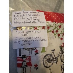 Waverly Emma Mila Paris Fabric Bundle Red Polka Dot Black Gold Confetti 3 Yards