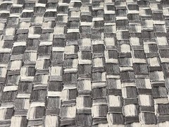 Zinc Textile All Over Square Embroidery Fabric- Hauberk Tungsten 1.75 yd Z528/02
