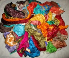 BBI LOT PURE SILK Antique Vintage Sari REMNANT Fabrics 100 GRAMS Plain PATTERN