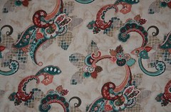 30 + yds avail/ CONTEMPOARY LARGE SCALE PAISLEY/ Med. Weight/ $6.50 for 10+ yds