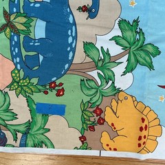 VNTG House ‘N Home LAND OF DINOSAURS Drapery Fabric, 5 Yds 17”x 44”,Thick, READ