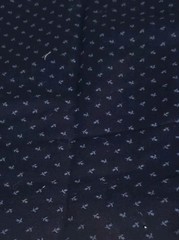 Vintage Cranston VIP Floral Cotton Fabric 43 w 32″ Navy Blue Calico Quilting