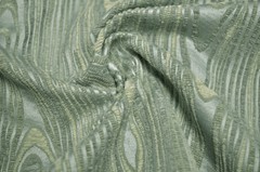 Grove Mineral Green Wood Grain Chenille on Blue Regal Upholstery Fabric