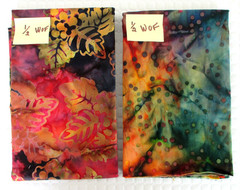 4+ Yards Batik Cotton Fabric – Assorted Patterns, Colors and Sizes – As Pictured