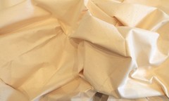VINTAGE STARCHED CREAM COTTON FABRIC 2.04m x 0.92m