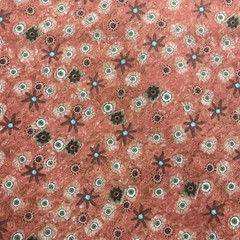 Scattered Coral Flower 100% Cotton Fabric BTHY – by the half yard FREE USA SHIP