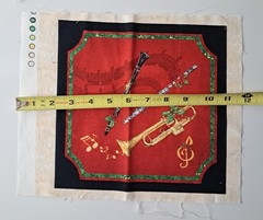 Joyful Noise Christmas Musical Individual Fabric Blocks 5 Tara Reed 9″Sq Cotton