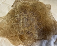 36” X 36” Piece Coffee Stained Primitive Cheesecloth Halloween Folk Art Crafts