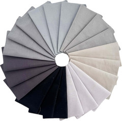 Gray Solid Cotton Fabric Charm Pack 5″ x 5″ Precut Quilt Squares, 42 Pcs (7 Shad