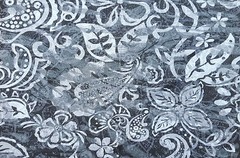 Paisley Flower Print Burnout Jersey Knit Fabric by the Yard Cotton Blend