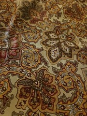 Vtg Waverly Inspirations Jacobean Flower Print Decorators Fabric 2.5 Yards X 45″