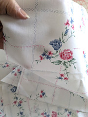 35″ x 65″ Wide Floral Cotton Blend Fabric VINTAGE