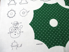 Cut & Sew Fabric Panel Jack Frost Soft Sculpture Snowman Wall Hanging 19″