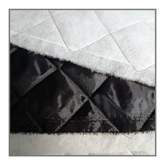 Black Quilted Polyester Batting Fabric – 58″/60″ Width – Sold By The Yard