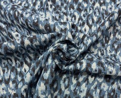 P KAUFMANN KATO PERSIAN BLUE ANIMAL SKIN PRINT MULTIUSE FABRIC BY YARD 54″W