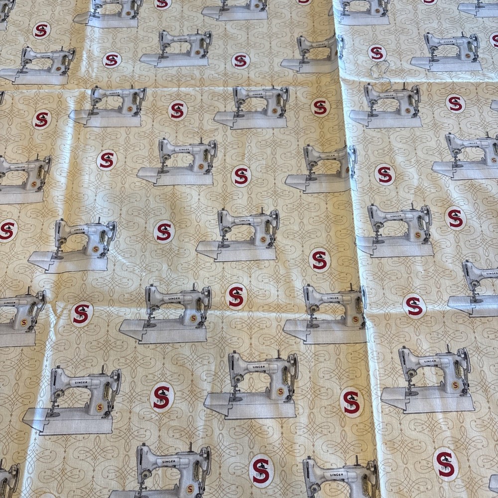 1 yard Singer Featherweight Fabric Robert Kaufman 2016 Sewing with Singer 17020