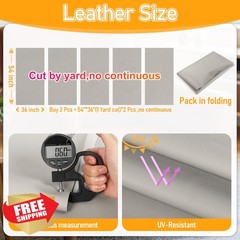 Meneng Gray Marine Vinyl Faux Leather 1 Yard