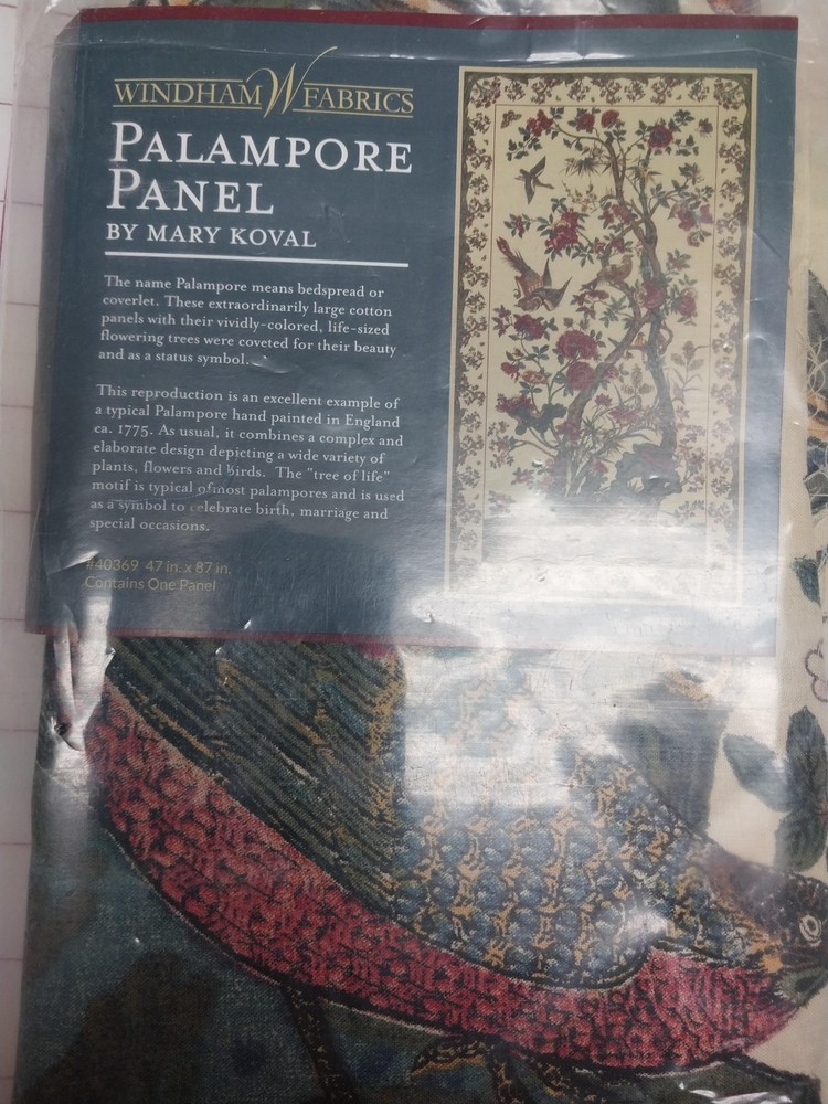 Huge Rare Palampore Panel by Mary Koval for Windham Fabrics #40369 47″ x 87″
