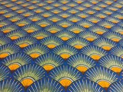 25 Yards Fabric Indian Blue Floral Hand Printed Cotton Fabric Sewing Fabrics