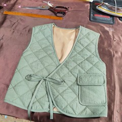 Quilted Linen Patchwork Cotton Fabric Cloth For Down Coat Padded Jacket Texture