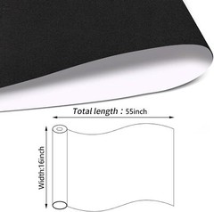 Microfiber Fabric Self-Adhesive Suede Look, Stretch Film – 16in x 55in, Black