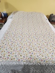 Vintage Hoffman Cotton Fabric Cottagecore Quilting Garden Hats Floral 42 x 66″