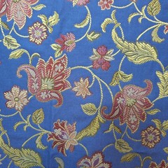 Robert Allen Bromsgrove Dresden Blue Jacobean Jacquard Decor Fabric OOP 1.6 YDS