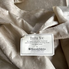 Beige Tan Solid Crinkle Polyester Fabric 12 yds (432 in x 60 in) Lightweight