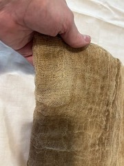 36” X 36” Piece Coffee Stained Primitive Cheesecloth Halloween Folk Art Crafts