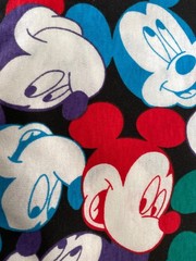 Mickey Mouse Jersey Fabric 78in x 60in (2 Yds) Never Used